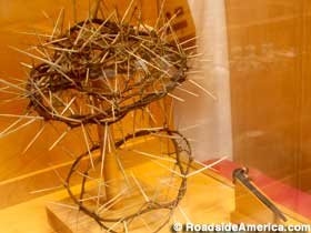 Crown of thorns and nails - identical copies as described in the Bible.
