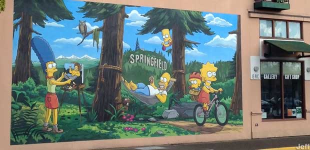 Simpsons mural.