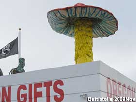 Giant magic mushroom.