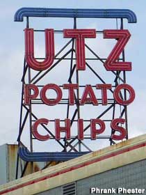 Utz Potato Chips sign.