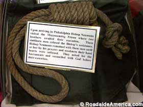 Noose display of the condemned men saved before execution.