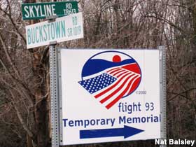 Temporary Memorial Sign.