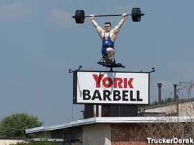 York Barbell rotating weightlifter.
