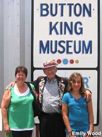 Button King and visitors.