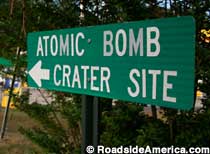 Sign for Atomic Bomb Crater Site.
