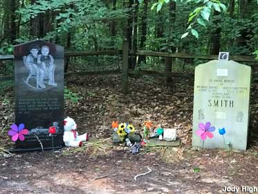 Memorials for the Smith kids.