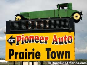 Pioneer Auto Show sign.