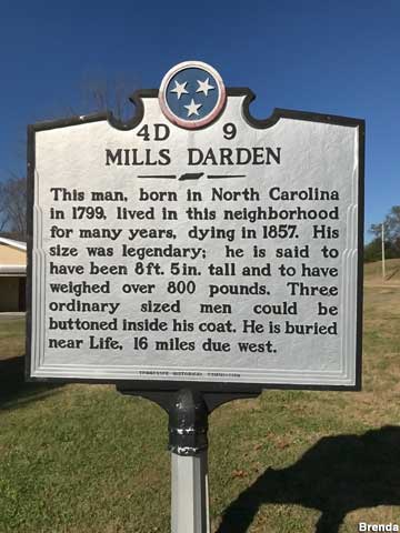 Mills Darden historical marker.