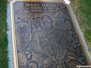 Isaac Hayes grave.