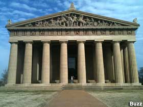 The Parthenon replica.
