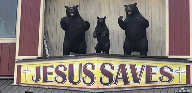Three Bears: Jesus Saves.