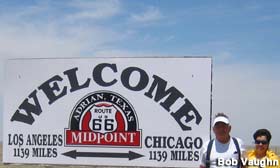 Route 66 Midpoint Sign.