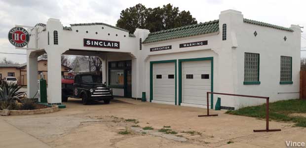 Sinclair gas station.