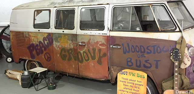 Groovy Woodstock minibus.