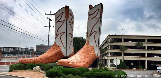 Giant Cowboy boots.