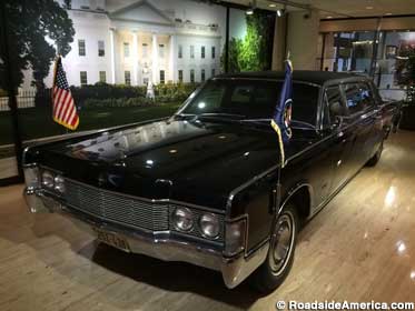 Bulletproof Presidential limo, a 1968 Lincoln Continental, which weighs over 5,000 lbs.