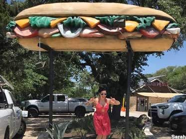 Giant sub sandwich.