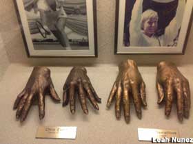 Hands of famous tennis players.