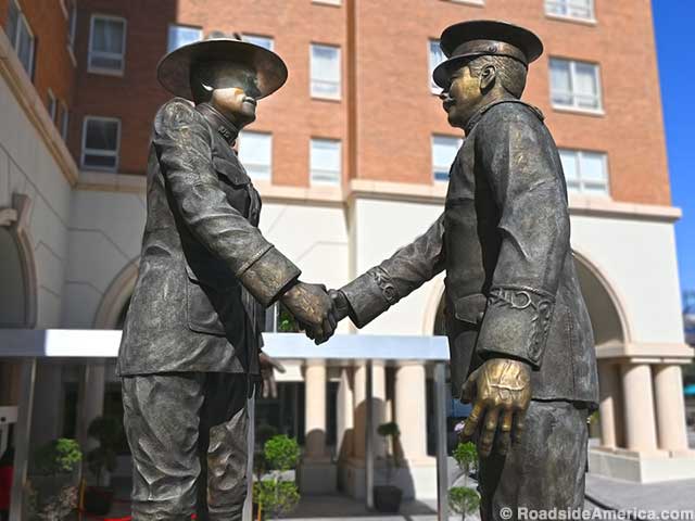 Pancho Villa Handshake Statue.