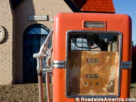 Rusted gas pump.
