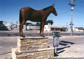 Mule statue.