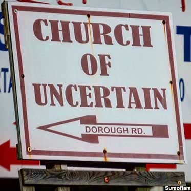 Church of Uncertain sign.