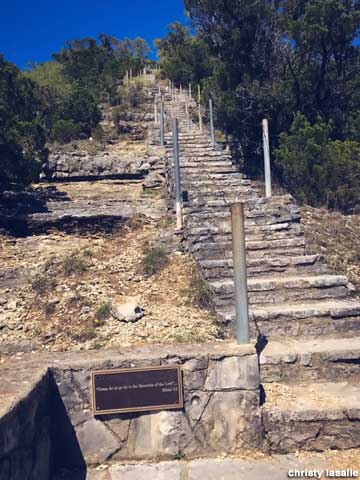 Stairs on the mountain.