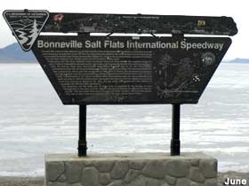 Bonnevile Salt Flats Speedway sign.