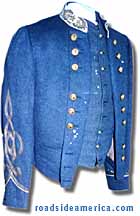 J.E.B. Stuart's jacket, with visible bullet hole.