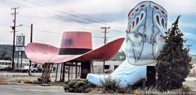 The Hat n' Boots in 1992, before relocation and restoration.