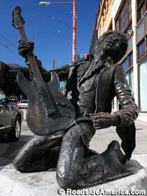Jimi Hendrix statue.