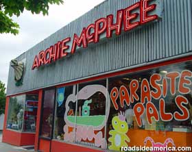 Exterior view of the Archie McPhee store.