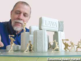 Brent and his model of Soaphenge.