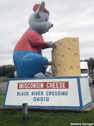 Giant mouse, giant cheese.