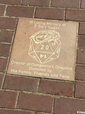 D&D's Gary Gygax plaque.