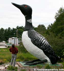 Loon statue.