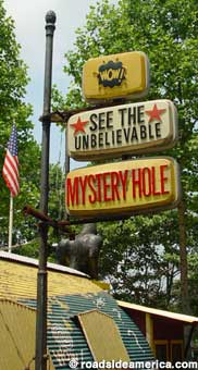 Mystery Hole sign.