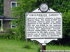 Greenbrier Ghost Historical Marker.