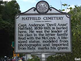 Hatfield Cemetery historical marker.