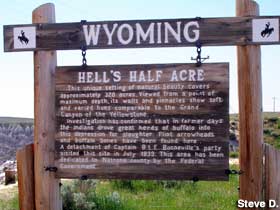 Hell's Half Acre sign.