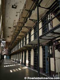 Prison cell block.