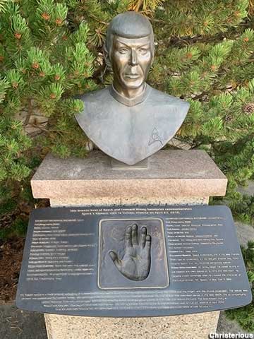 Spock Bust and Handprint.