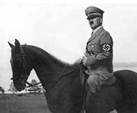If Hitler had ever ridden a horse, it might have looked like this.