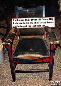 Jesse James' barber chair