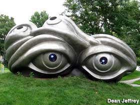 Eyes sculpture.