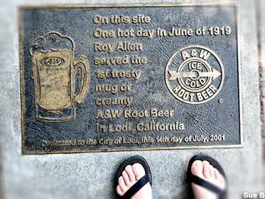 Root beer plaque.