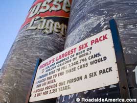 Largest Six Pack sign.