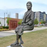 Rosa Parks on Invisible Bus Seat