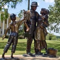 Bauxite Miner Family Statue