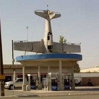 Fighter Plane Crash Gas Station